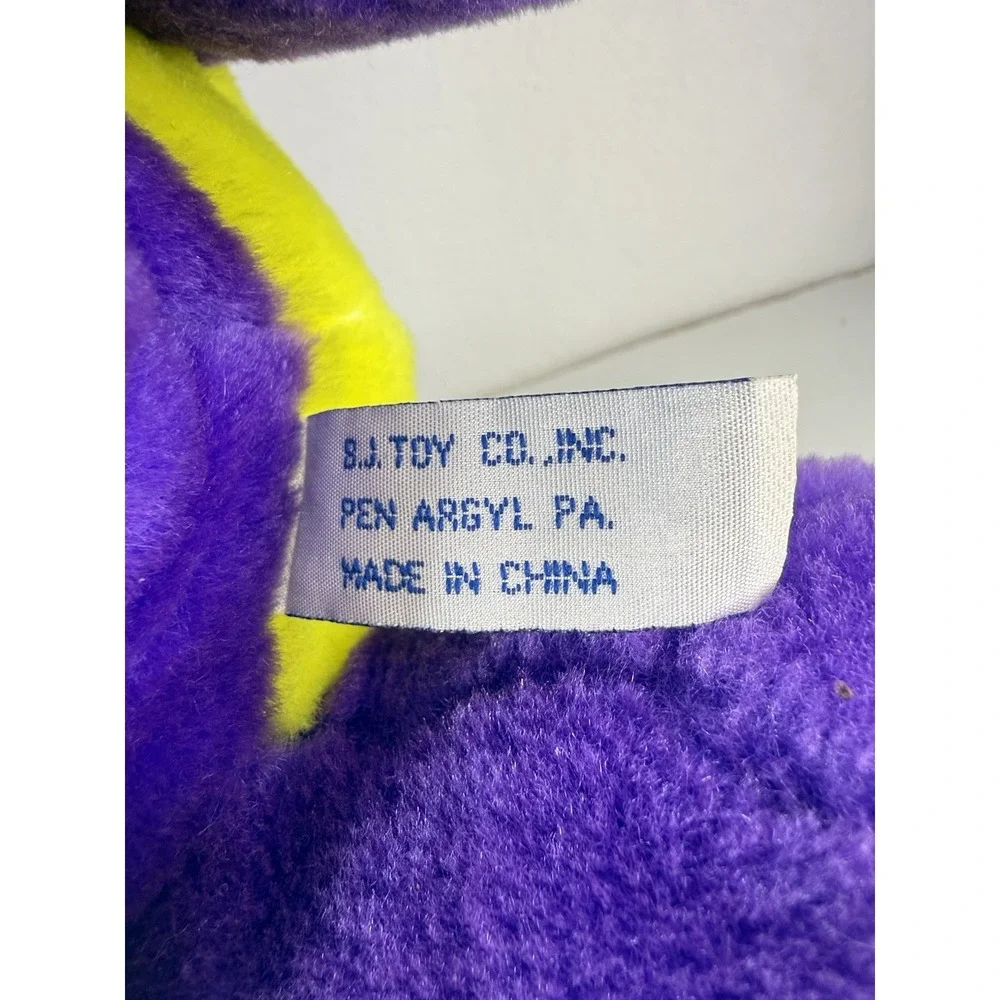 BJ Toy Company Vintage Purple Turtle Plush Toy